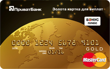 валютная карта Gold